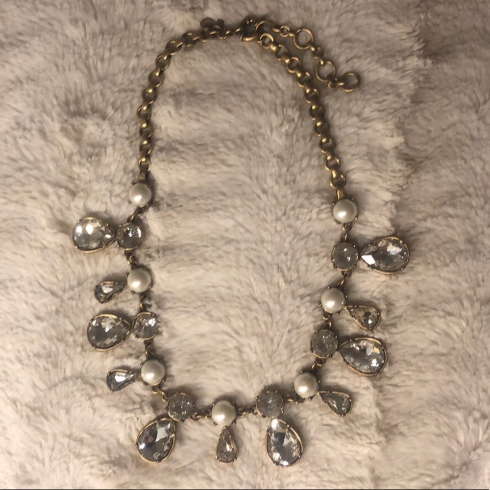 J.Crew Pearl and Crystal Necklace